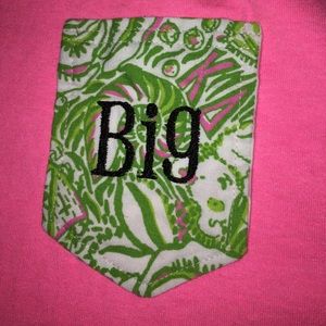 Kappa Delta “BIG” Lilly Pulitzer Pocket T-Shirt